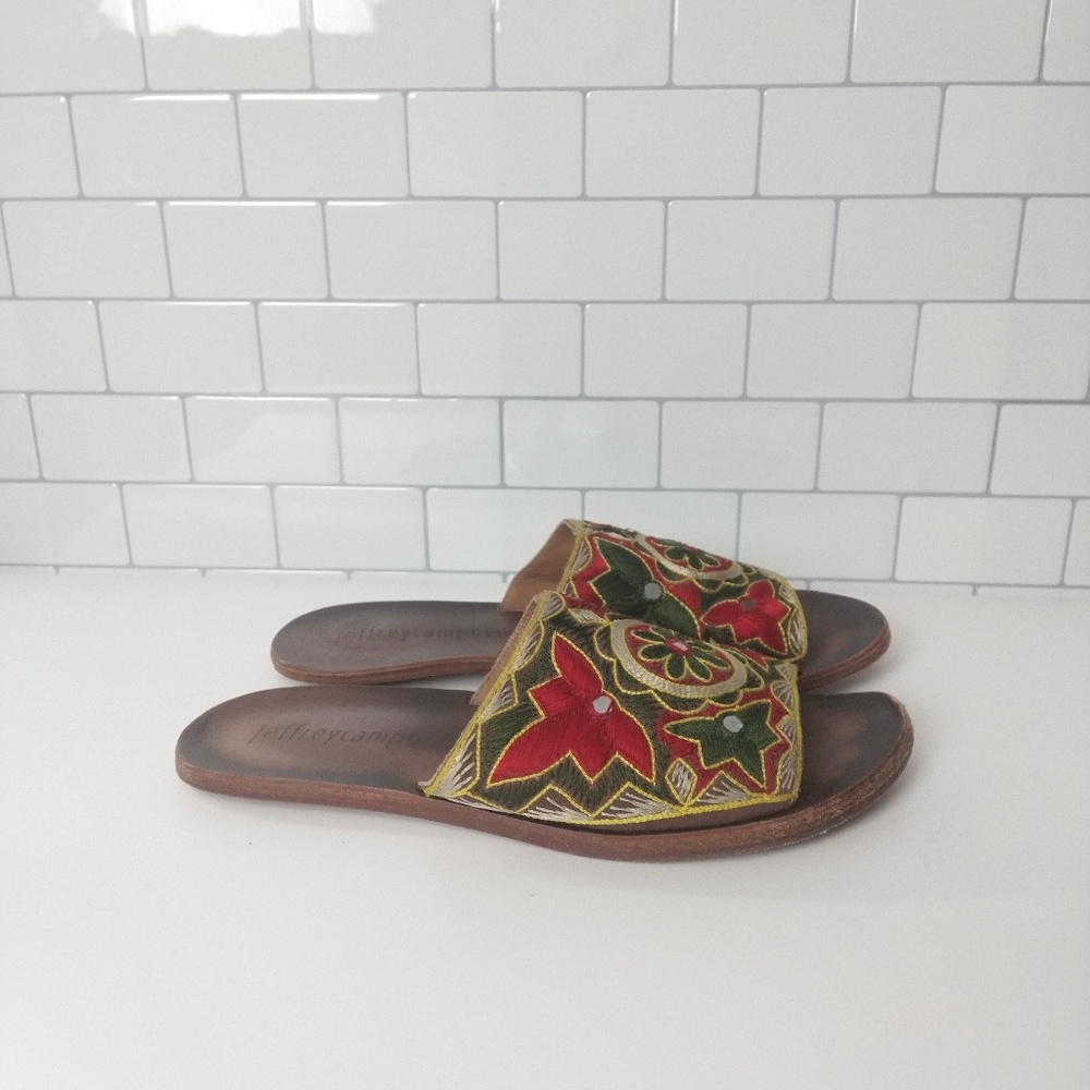 Jeffrey Campbell slides silk beaded slip on size 9 - Picture 4 of 5
